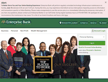 Tablet Screenshot of enterprisebanking.com